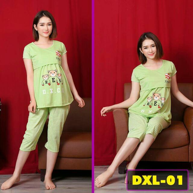 Bộ Đồ Bầu Và Sau Sinh DXXL (50-90kg), Ảnh Thật - Chất 100% Cotton