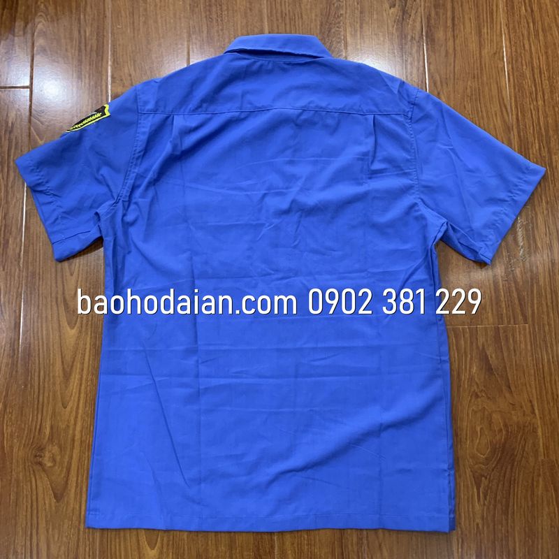 Áo đồng phục bảo vệ vải kate mỹ ngắn tay kèm logo