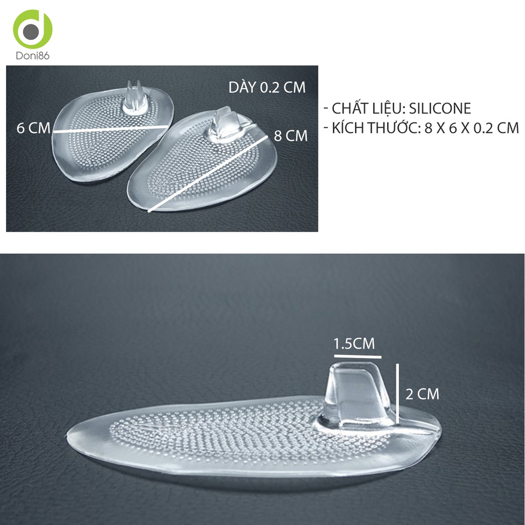 Miếng lót silicone dùng mang dép kẹp đệm êm ngón chân - 1 cặp - Doni86 - PK141