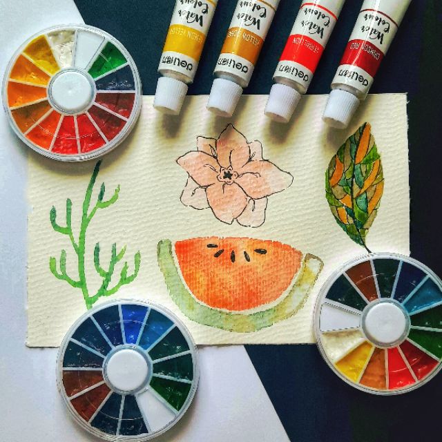 Pocket màu nước DELI 12/24 màu 0.8ml