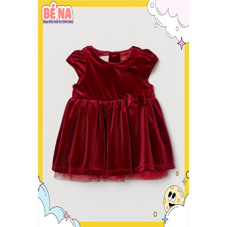 [Xuất dư xịn] Váy HM nhung cực đẹp cho bé gái