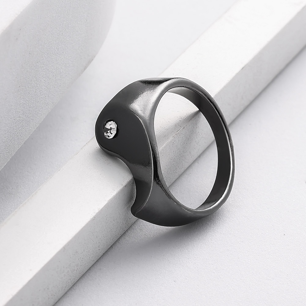 Nhẫn Hợp Kim Đen Phong Cách Cổ Điển Thời Trang Unisex
