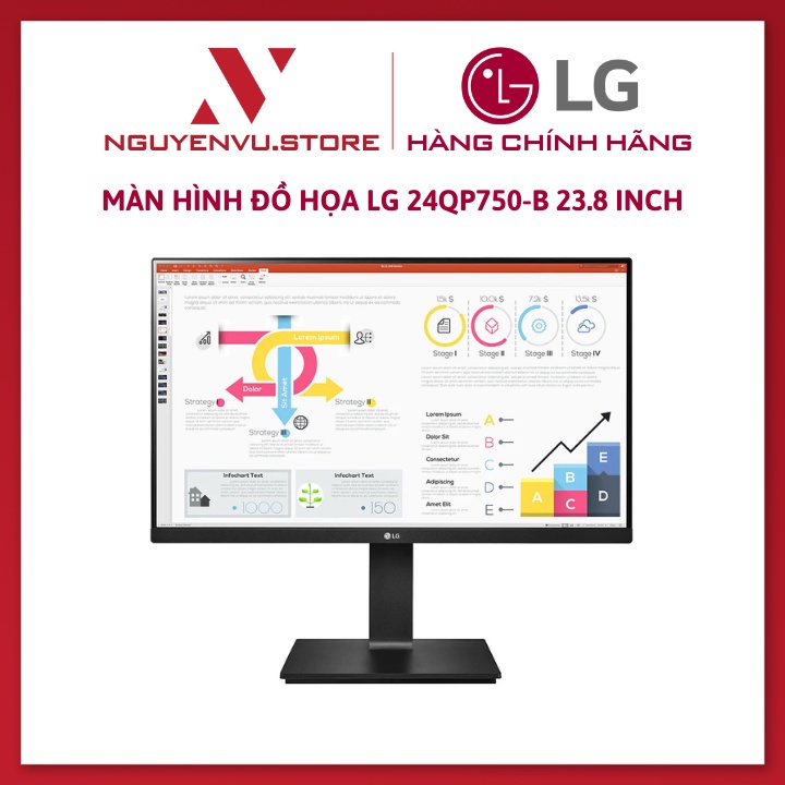 Màn hình đồ họa LG 24QP750-B 23.8 Inch  - Hàng chính hãng