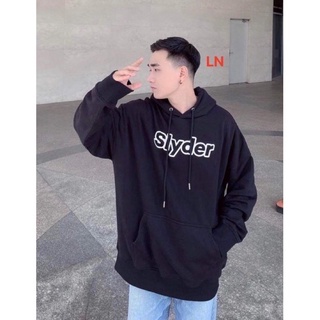 áo hoodie nỉ mũ in chữ trắng sly