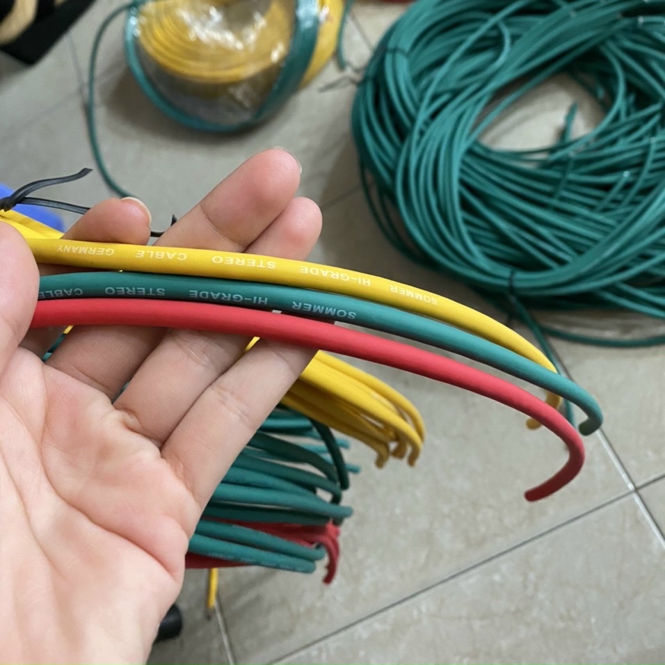 Dây Tín Hiệu Sommer 3 Ruột Màu Nâu làm dây canon, dây micro, dây 6 ly, dây av hoa sen...