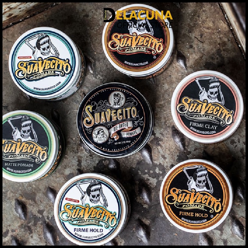 Sáp vuốt tóc nam Suavecito Oil Based Pomade chính hãng hương nước hoa giữ nếp tốt Delacuna SOBP01