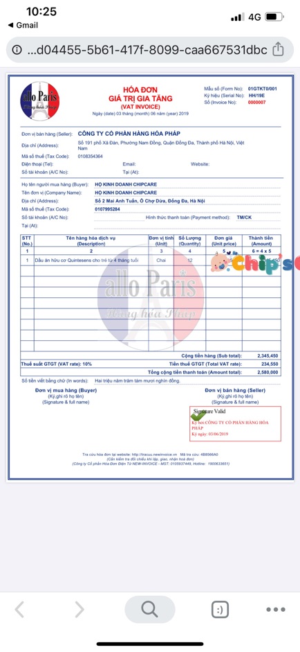 DẦU ĂN DẶM QUINTESENS cho bé date 2022 của Pháp