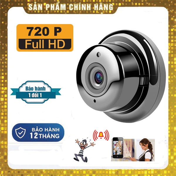 Camera An Ninh Mini Wifi Hồng Ngoại Góc Rộng V380 BH 2 năm