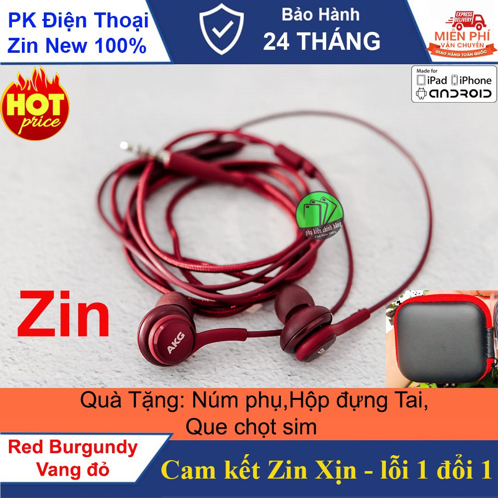 [Tặng kèm hộp đựng] Tai nghe AKG S9 Plus phiên bản giới hạn ,màu Vang đỏ cực đẹp