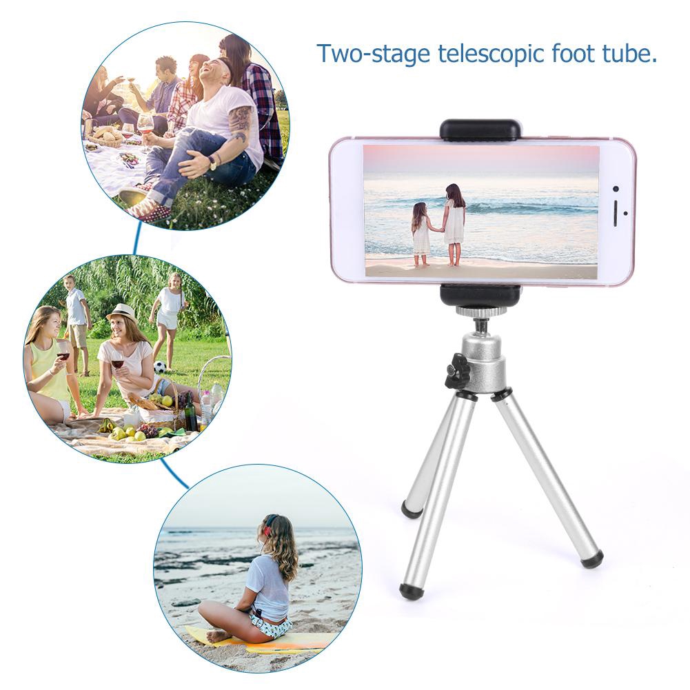 Aluminum Telescopic Mini Camera Tripod Holder Monopod for Phone Desktop