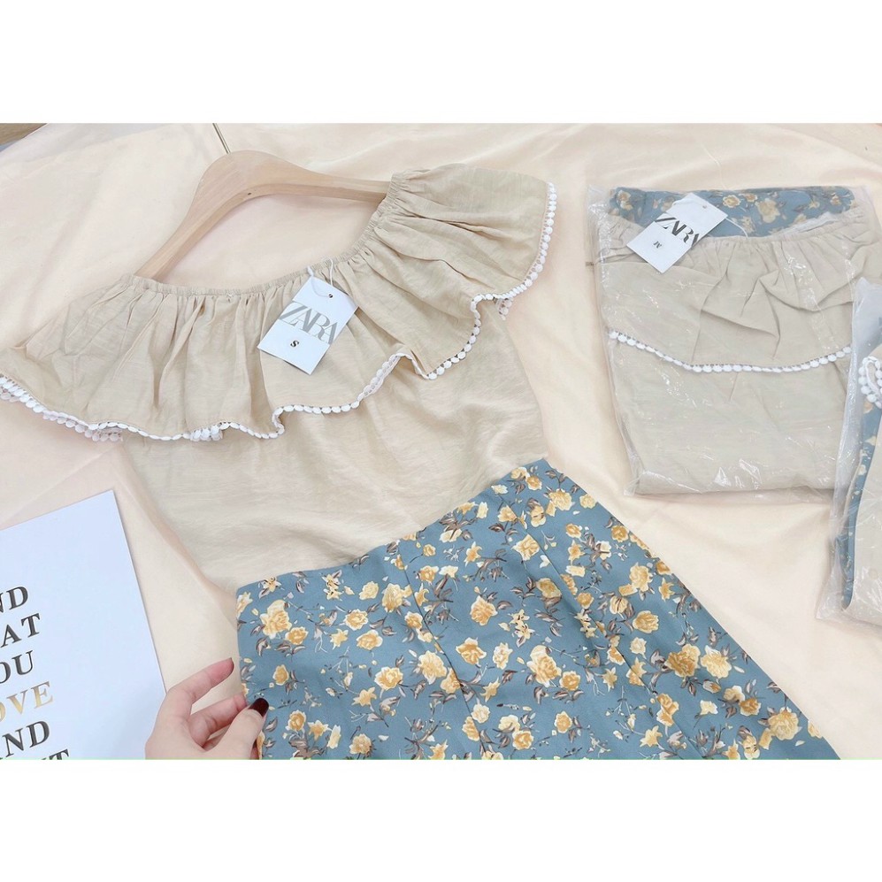 SET ÁO BÈO MIX CHÂN VÁY HOA VINTAGE