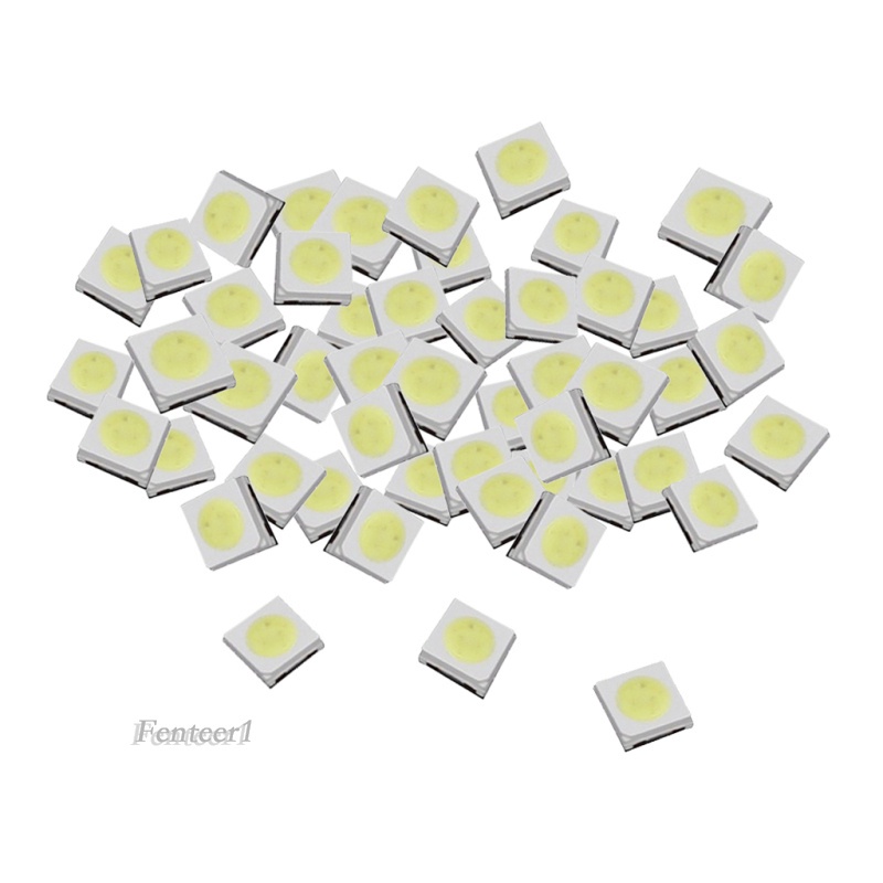 1 [Fenteer1] Set 50 Đèn LED Diode Ánh Sáng Trắng 3535 1W 3V Công Suất Cao SMD