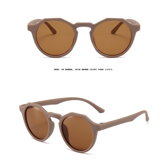 Kính Mát Gọng Tròn Màu Sắc Cổ Điển Thời Trang Cho Bé