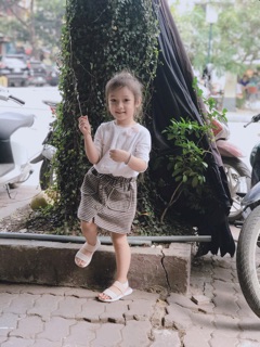Chân váy dạ lót lông cho bé gái