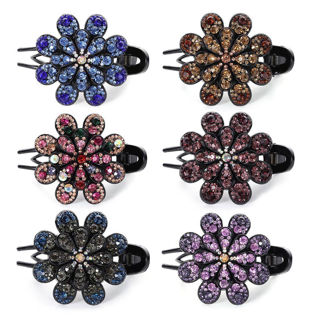 Kẹp Tóc Hoa Thời Trang Cho Nữ|Kẹp Tóc Đính Đá Lấp Lánh