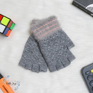 Bao tay hở ngón nữ chất len dày dặn mềm mịn