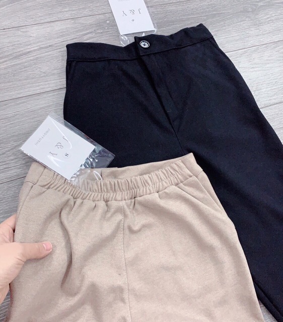 (ảnh thật +video) quần baggy dạ nữ cạp cúc chun lưng | BigBuy360 - bigbuy360.vn