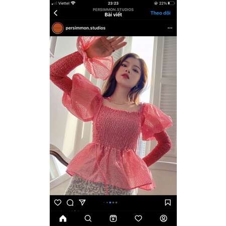 Pass áo thiết kế persimmon size S đầm Gaiete freesize