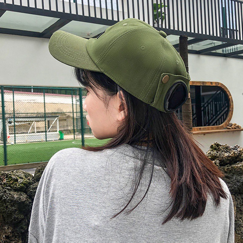 Mũ Lưỡi Trai Có Kính Râm Phi Công Cá Tính Thiết Kế Mới Dành Cho Nam Và Nữ