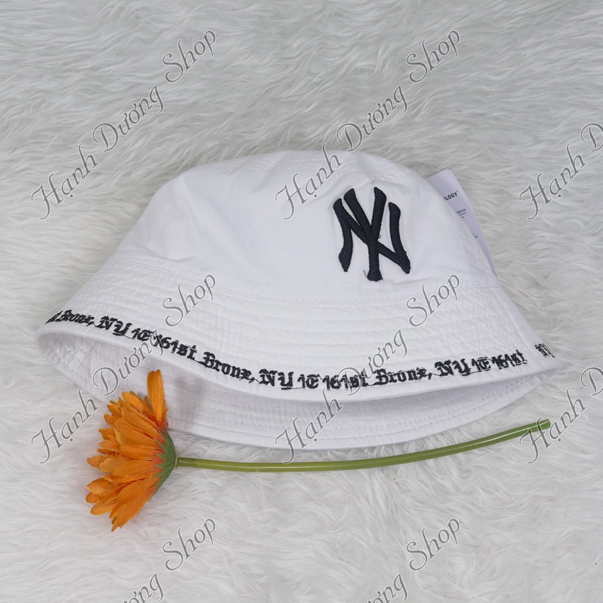 Mũ bucket 2 mặt nón tai bèo thêu chữ vành nhỏ phía trước và xung quanh nón vải cotton oát cao cấp