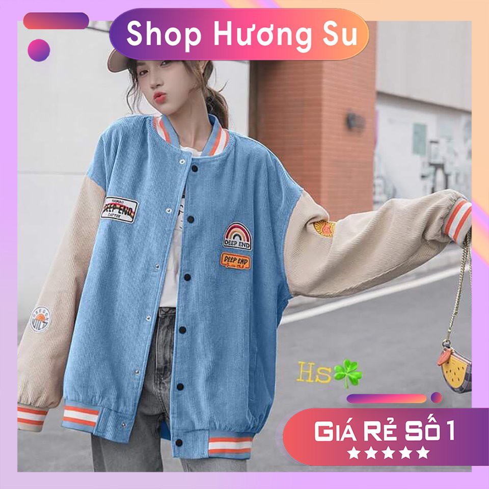 [Mã WASTMAY giảm 15% tối đa 30K đơn 150K] Áo Bomber Vải Nhung Gân Unisex "Cầu Vồng DEEP END" - HS | BigBuy360 - bigbuy360.vn