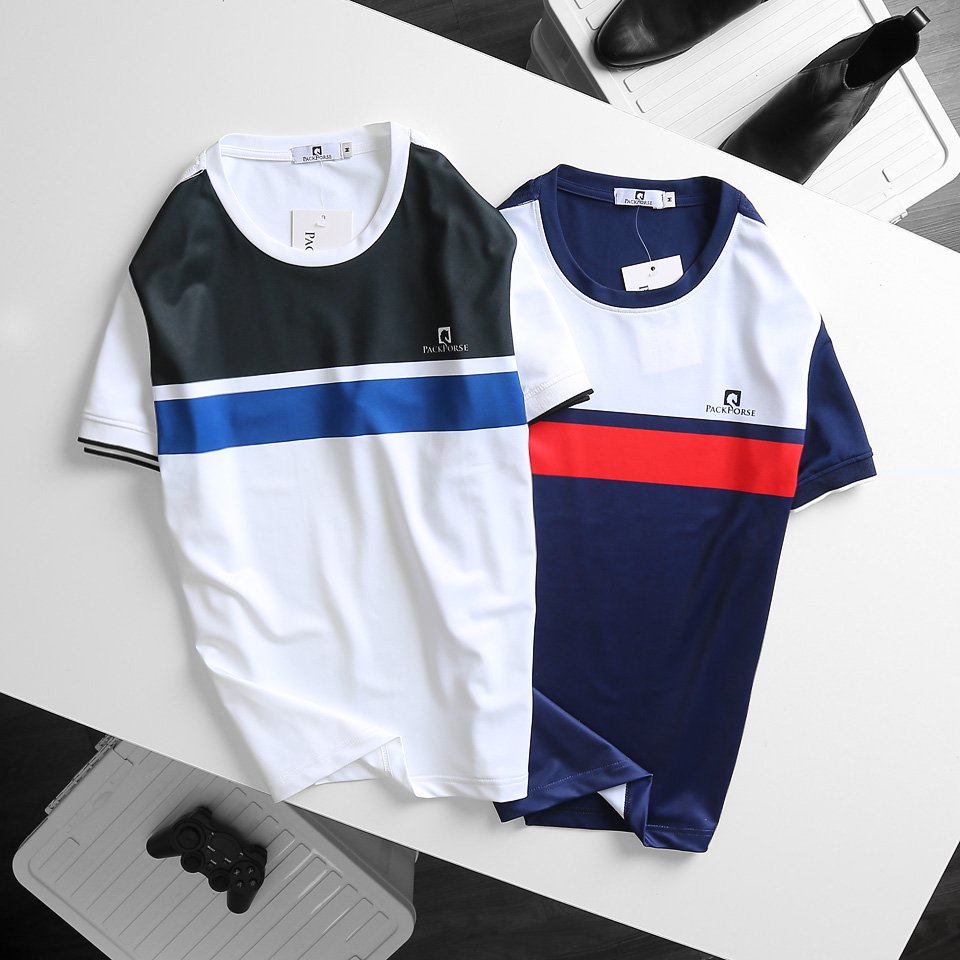 Áo thun nam cổ tròn áo phông vải cotton co giãn dày dặn nhiều màu - PACK SỌC TRÒN M3