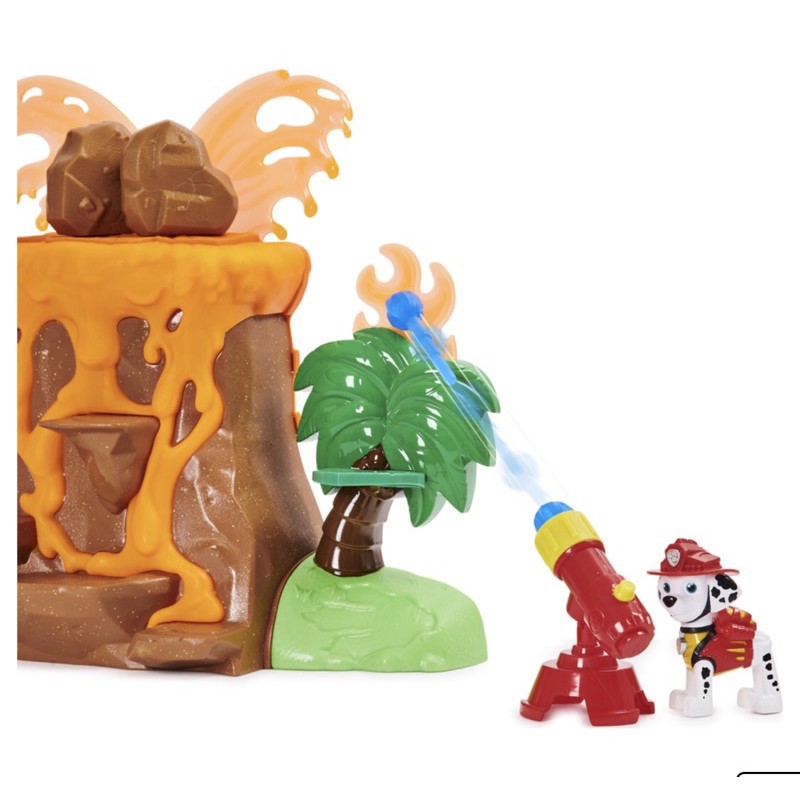 Set đồ chơi chó cứu hộ PAW Patrol, Dino Rescue Volcano Playset with Zipline and 3 Exclusive