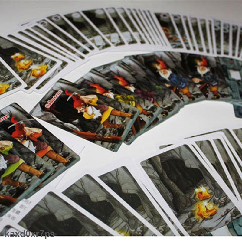 Hình Thật  Saboteur "Board Game 1+2 Version Bộ thẻ đồ chơi đào vàng Saboteur (cơ bản + mở