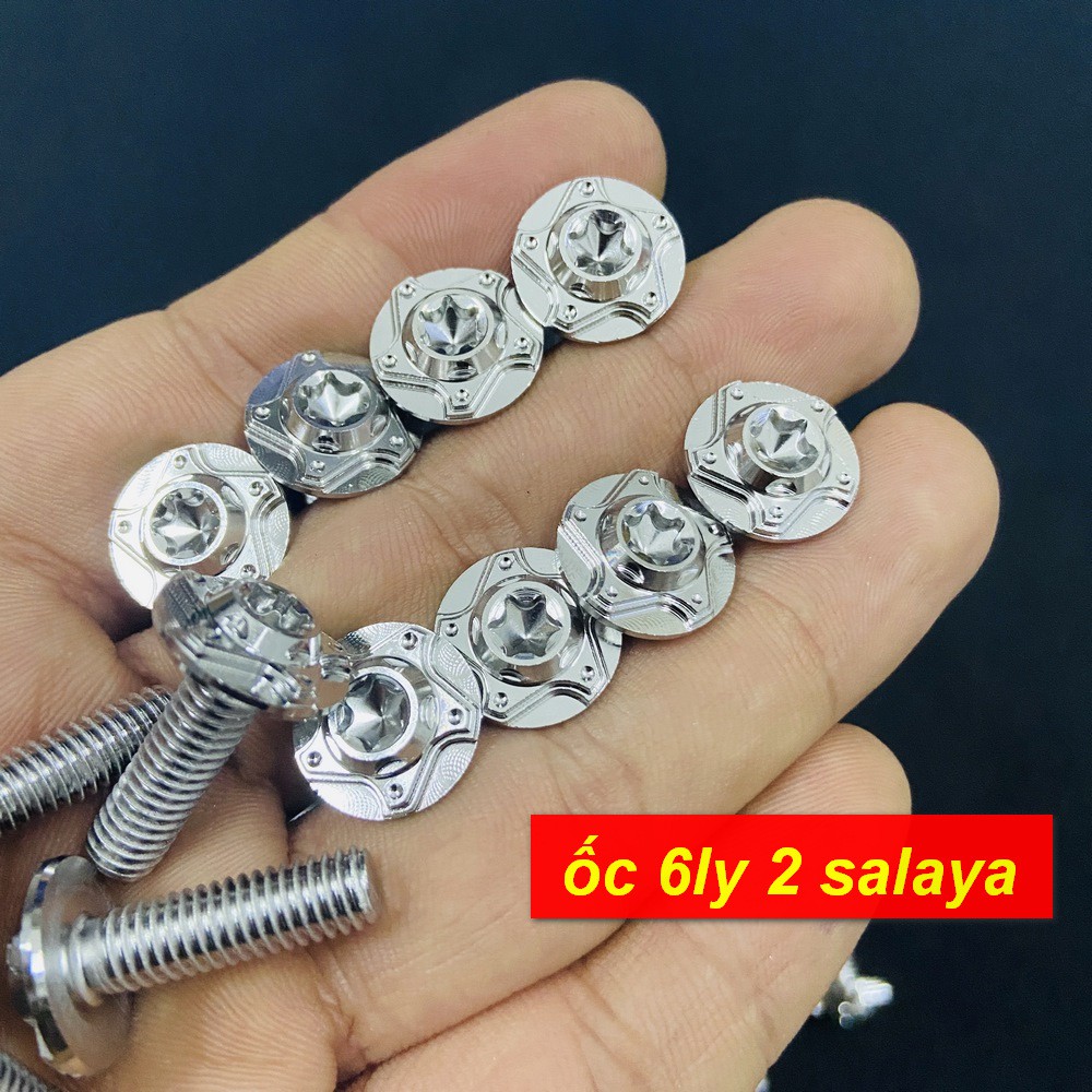 ỐC SALAYA 6LY2 SỬ DỤNG BẮT DÀN ÁO XE MÁY HONDA, YAMAHA, SUZUKY