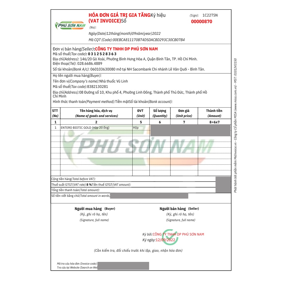 (CHÍNH HÃNG) ENTERO BIOTIC GOLD bổ sung lợi khuẩn đường ruột, giảm rối loạn tiêu hóa (Hộp 20 ống 10ml)