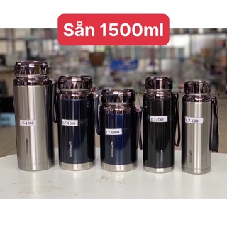 [SHIP NGAY]Bình Giữ Nhiệt Nóng Lạnh 1500ml, 1200ml, 1000ml,780ml, 600ml Nắp Kim Cương Cao Cấp, Sang Trọng Sẵn Hàng + Quà