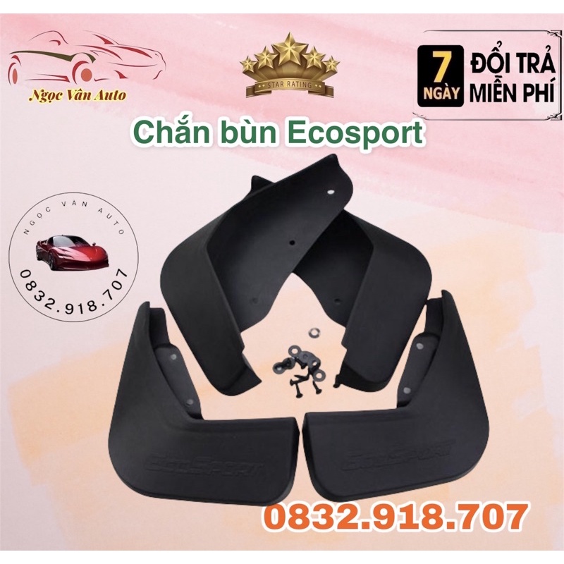 Chắn Bùn ECOSPORT 2014 - 2022, Nhựa dẻo 4 chi tiết