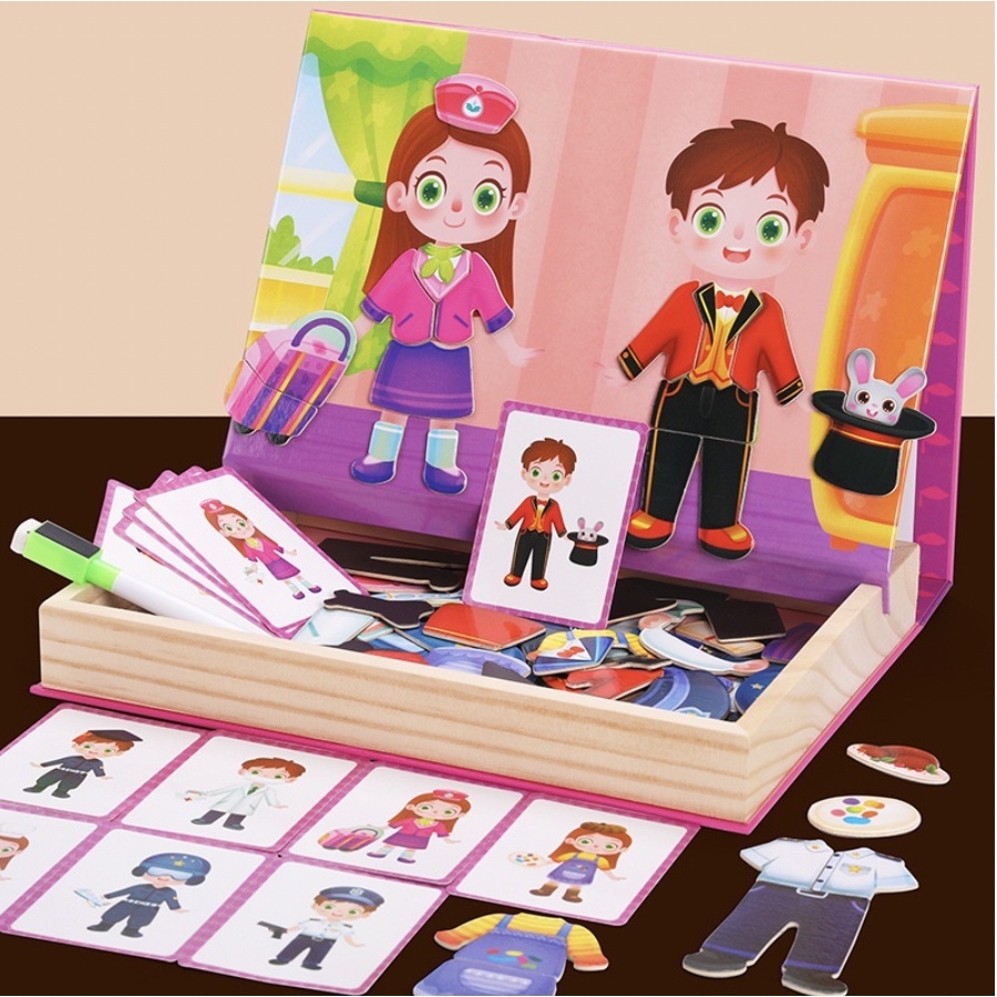 Đồ Chơi Ghép Hình Thời Trang Bằng Gỗ Cho Bé Trai, Bé Gái, Đồ Chơi Giáo Dục Havita