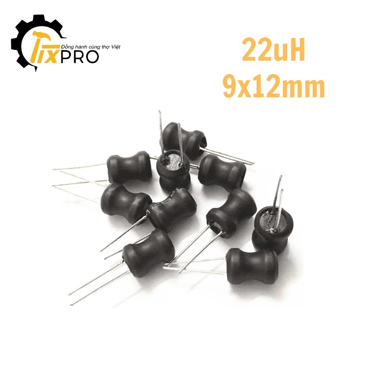 Cuộn cảm cắm 22uH 9x12mm 0912 chất lượng tốt - Fixpro