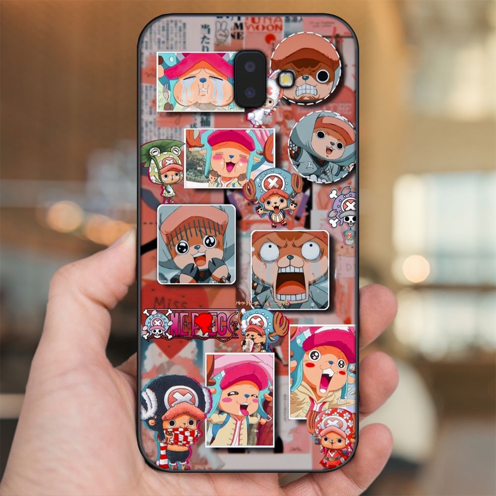 Ốp lưng Samsung J6 Plus viền đen in hình Chopper One Piece Đảo Hải Tặc