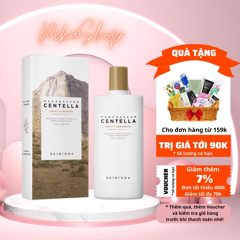 Kem chống nắng Skin1004 Madagascar Centella Air-Fit SunCream Plus SPF50+PA++++ - PikaShop