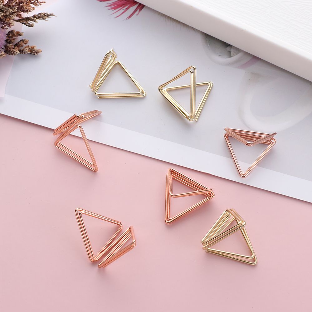 1 kẹp giữ ảnh/ kẹp giấy bằng kim loại để bàn trang trí tiệc cưới nhiều màu