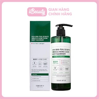 SỮA TẮM SOME BY MI AHA-BHA-PHA 30 DAYS MIRACLE ACNE CLEAR BODY CLEANSER 400G - Hàn Quốc chính hãng