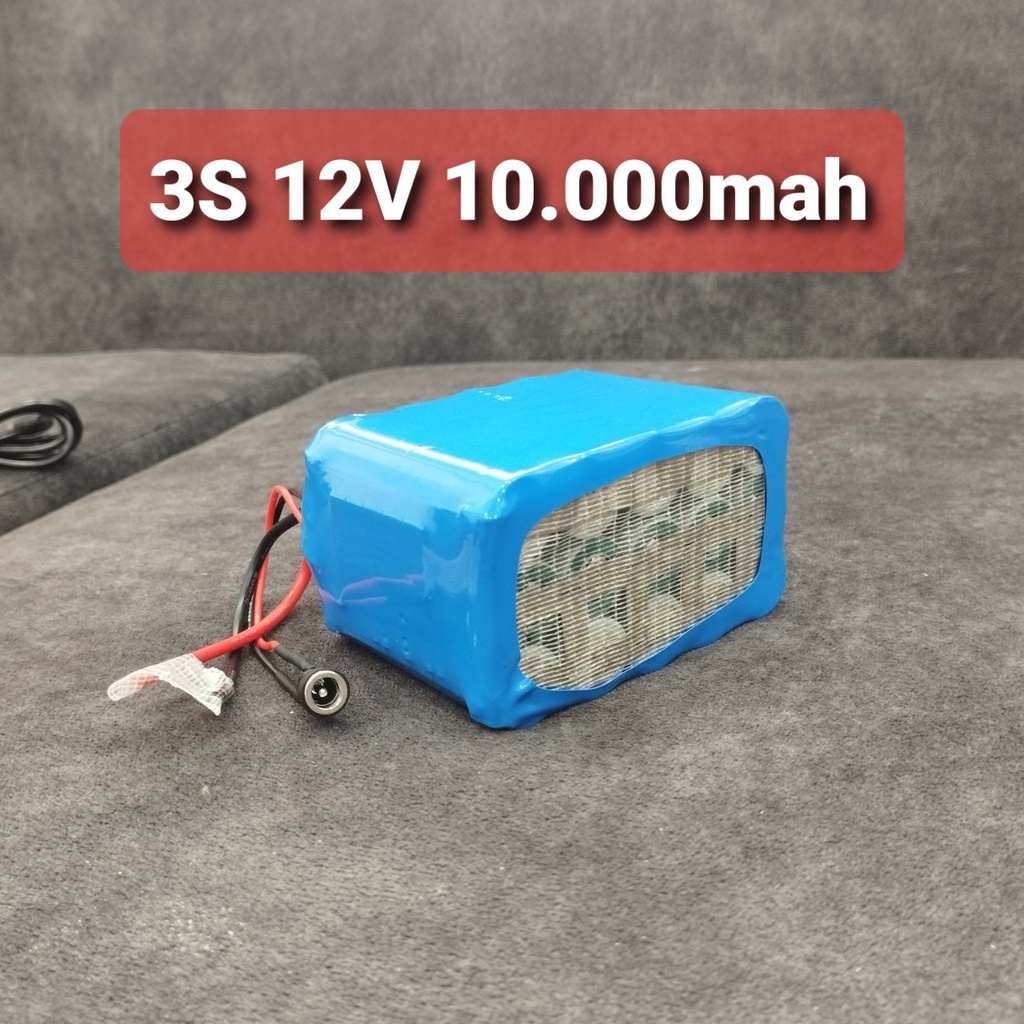 Pin 12V 10000mah  kèm sạc cho loa kéo, pin loa bluetooth, pin lưu điện wifi camera