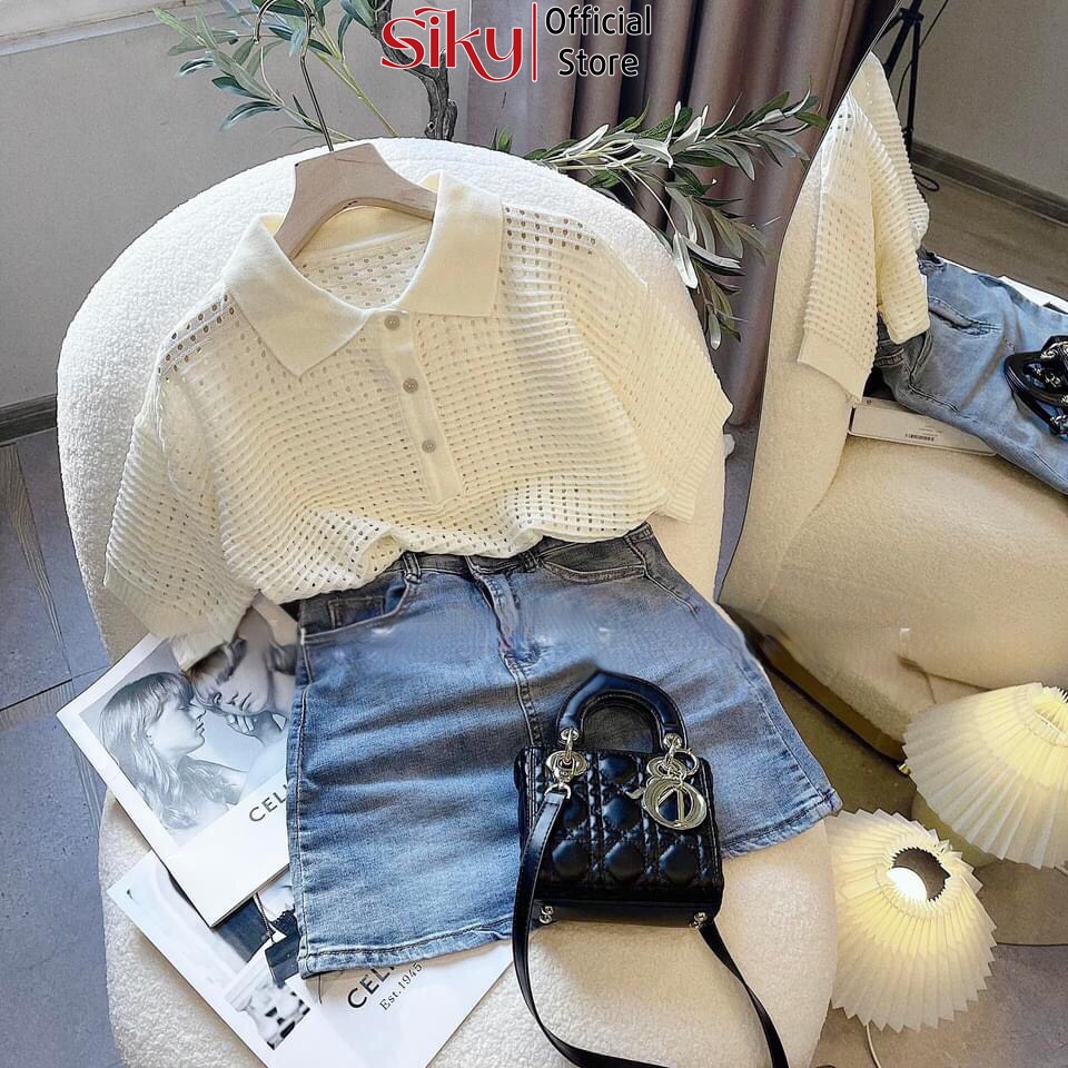 Áo polo lưới nữ SIKY chất len đẹp APL01