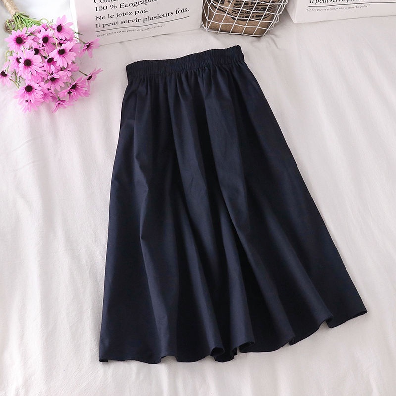 Set áo tay dài + chân váy dáng chữ A phong cách thời trang cho nữ