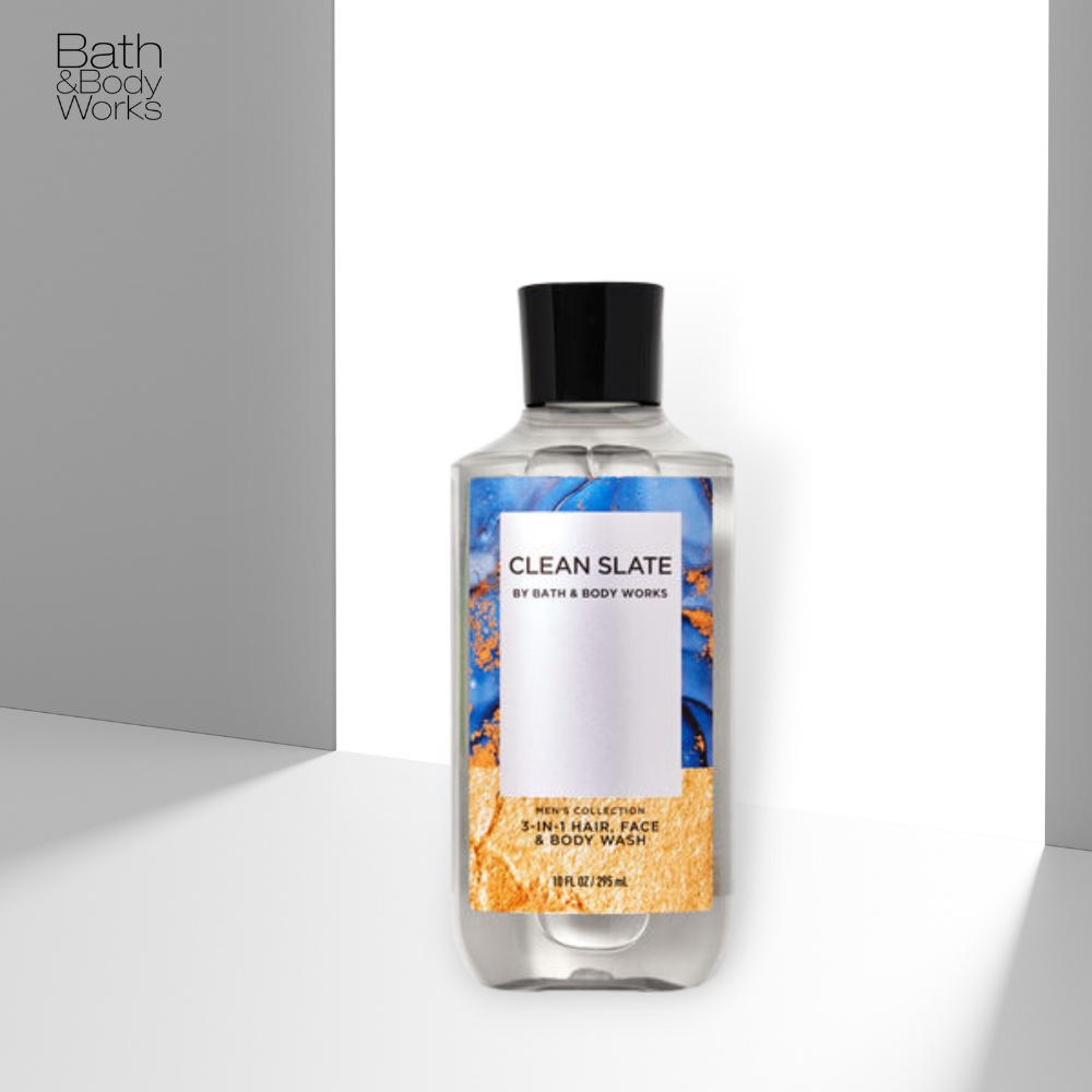 3in1 Gel Tắm Gội Rửa Mặt Bath & Body Works Clean Slate Cho Nam 295ml