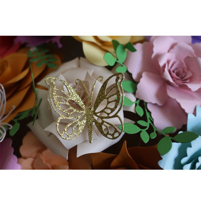 4 khuôn cắt giấy kim loại hình bướm