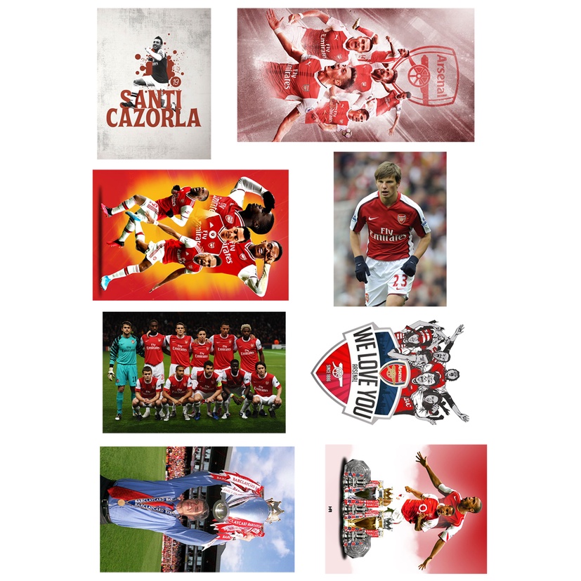 Set 40 hình dán sticker trang trí CLB Arsenal, Henry, Ozil, hình dán laptop