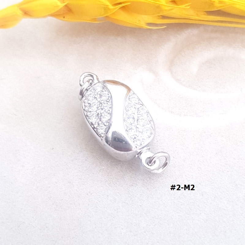 [K30B] Phụ kiện trang sức (DIY) - Khóa Yên ngựa nạm đá  zircon cho vòng cổ vòng tay kiểu chuỗi