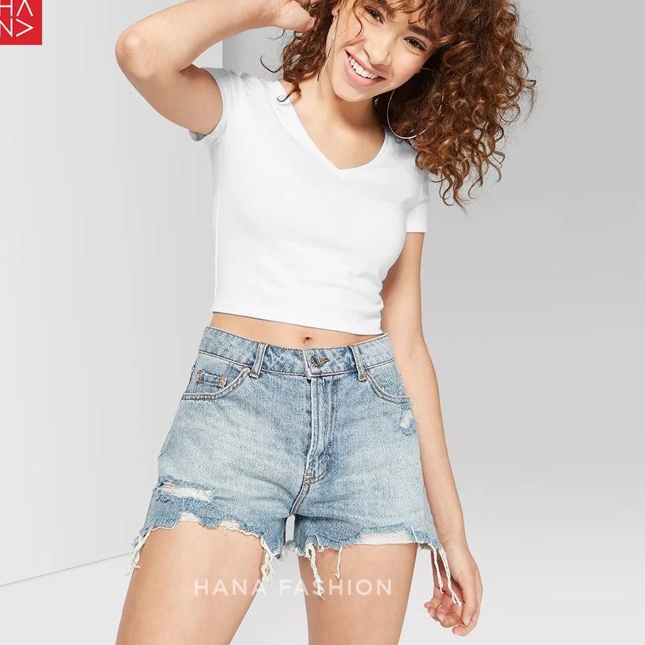 Áo Thun Croptop Màu Trơn (fph-770) Hana Fashion - Keisha - Ct134