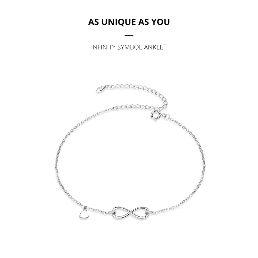 Lắc chân BAMOER SCT019 bằng bạc 925 mạ platinum có độ bóng cao thời trang