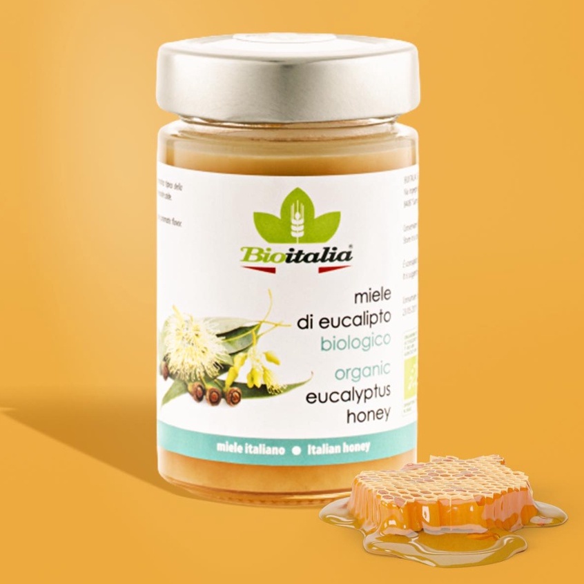 Mật ong (Honey) khuynh diệp hữu cơ 250gr - Bioitalia