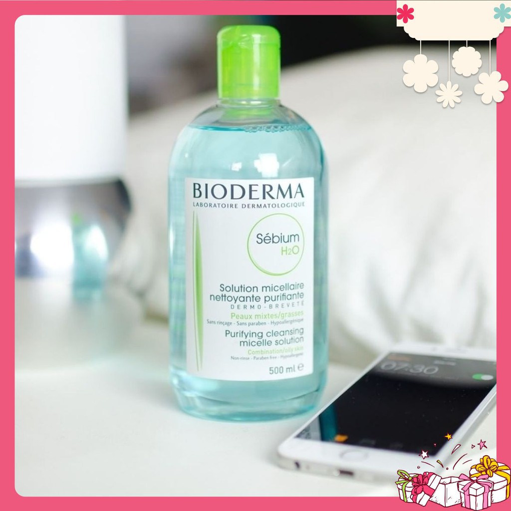 [GIÁ HỦY DIỆT] Nước Tẩy Trang Dành Cho Da Nhờn Và Da Mụn Bioderma Sebium H20 500ml