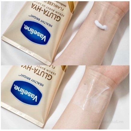 Dưỡng thể Vaseline Healthy Bright Gluta HYA Serum Burst Lotion 10X Thái Lan 330ml mua tại Mall Thailand